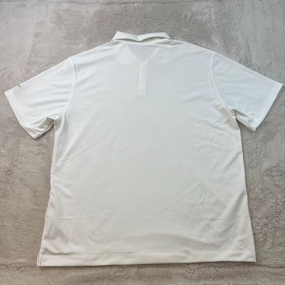 Nike Golf Dri-FIT Polo Shirt Mens XXL White Athletic Swoosh Tour Performance - Picture 8 of 8